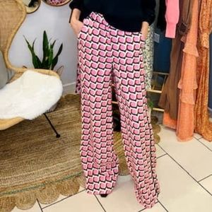 Anthropologie Exquise Bercu print retro wide leg pants trauzer
